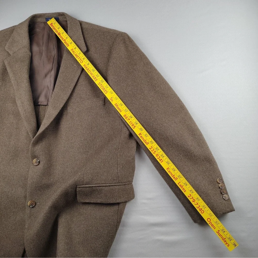 Turnbury 50R 100% Camel Hair Sport Coat Blazer Brown 2 Button Mens Jacket